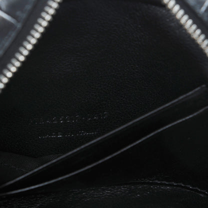 Saint Laurent Calfskin Crocodile Embossed Monogram Blogger Bag Black 7 of 8
