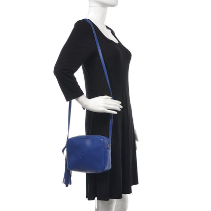 Saint Laurent Lambskin Monogram Small Lou Camera Bag Royal Blue 2 of 13