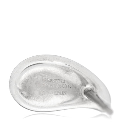Tiffany Sterling Silver 10mm Elsa Peretti Teardrop Earrings 4 of 4