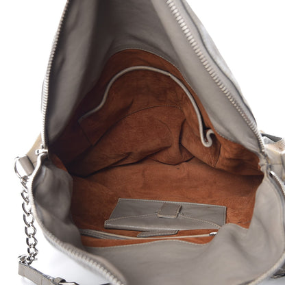 MCM Calfskin Monogram Shoulder Bag Taupe 5 of 23