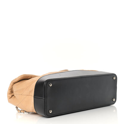 Chanel Calfskin Quilted VIP Flap Beige Black 4 of 14