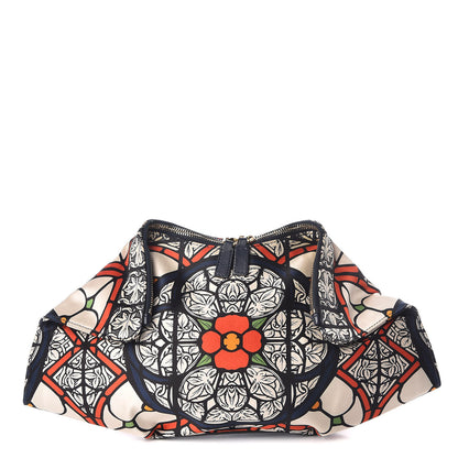 Alexander McQueen Silk Stained Glass De Manta Clutch White 1 of 12