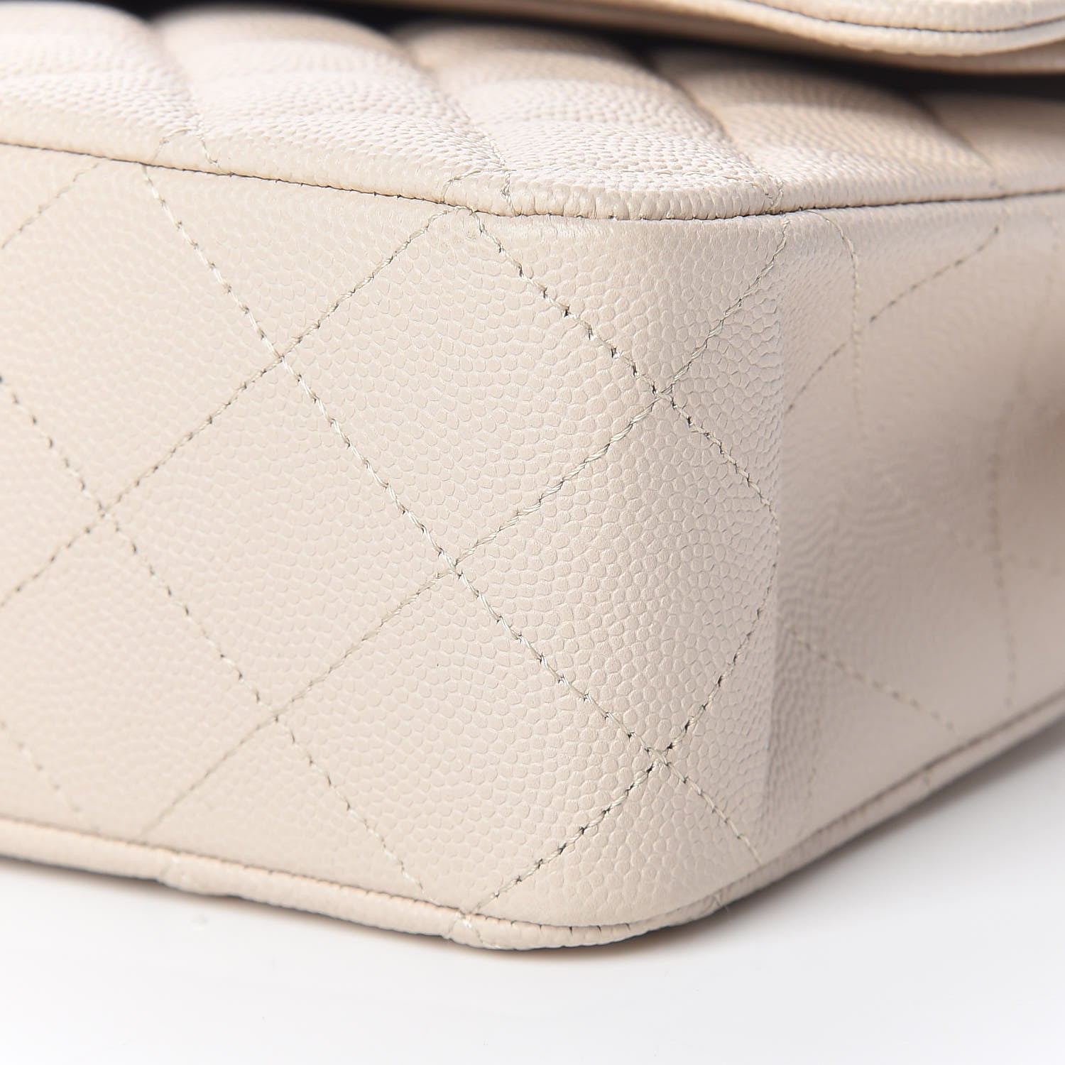 Chanel Caviar Quilted Medium Double Flap Light Beige 10 of 11