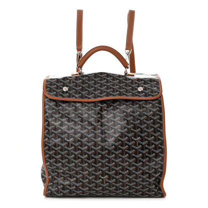Goyard Goyardine Saint Leger Soft Briefcase Backpack Black Gold 1 of 13