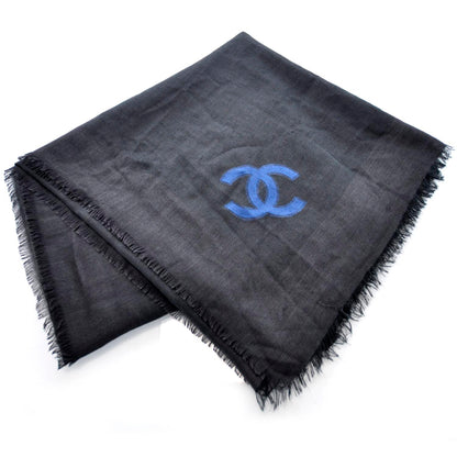 Chanel Cashmere Silk Shawl Black 8 of 9