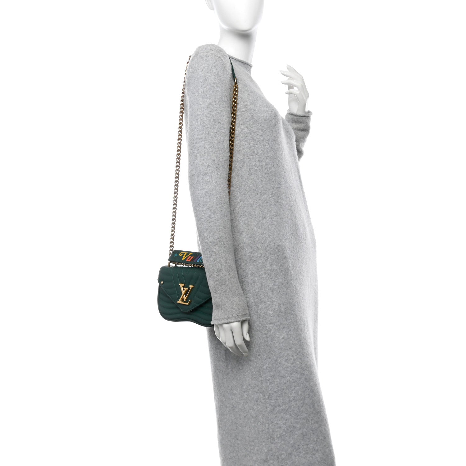 Louis Vuitton Calfskin New Wave Chain PM Emerald 2 of 10