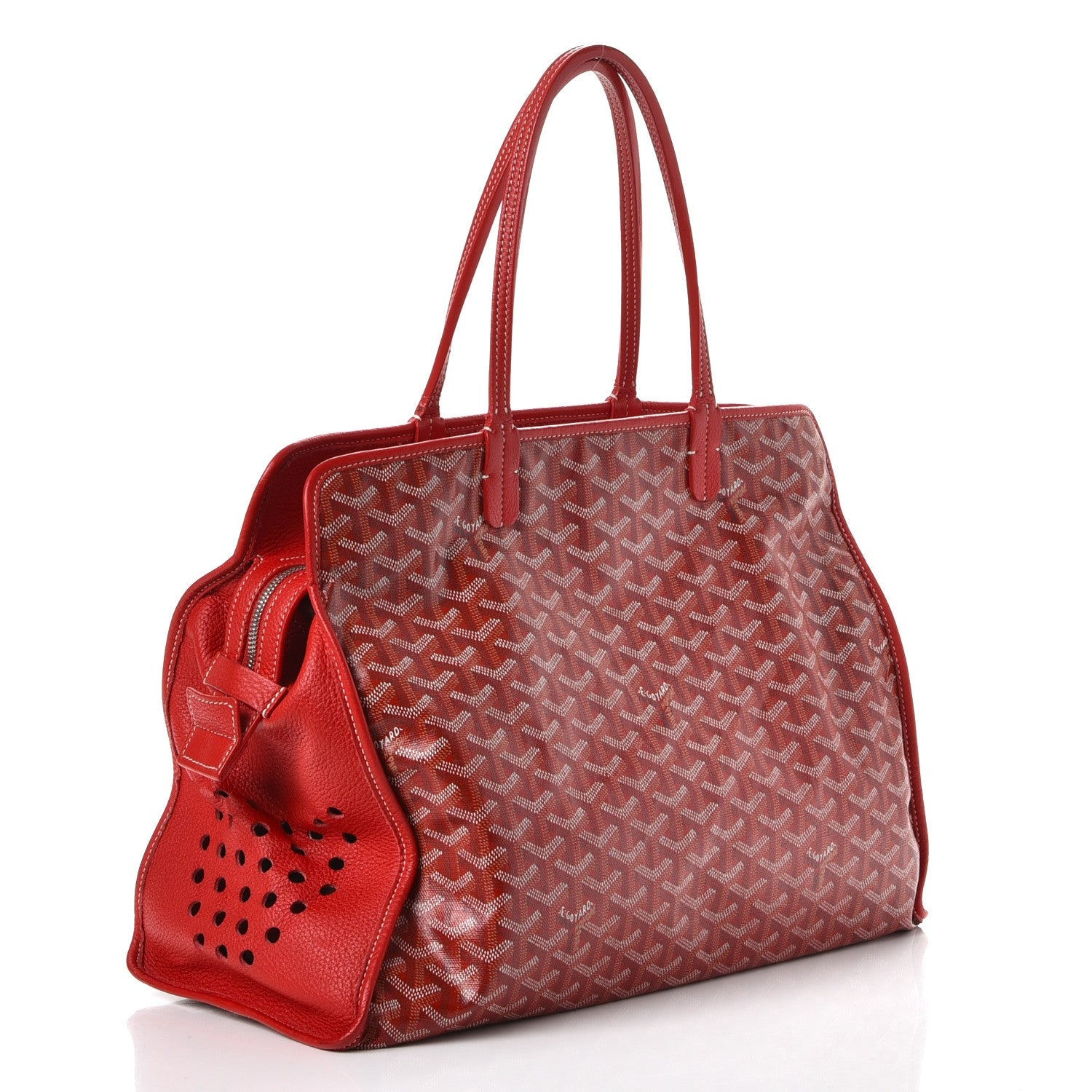 Goyard Goyardine Sac Hardy Pet Carrier PM Red 4 of 9