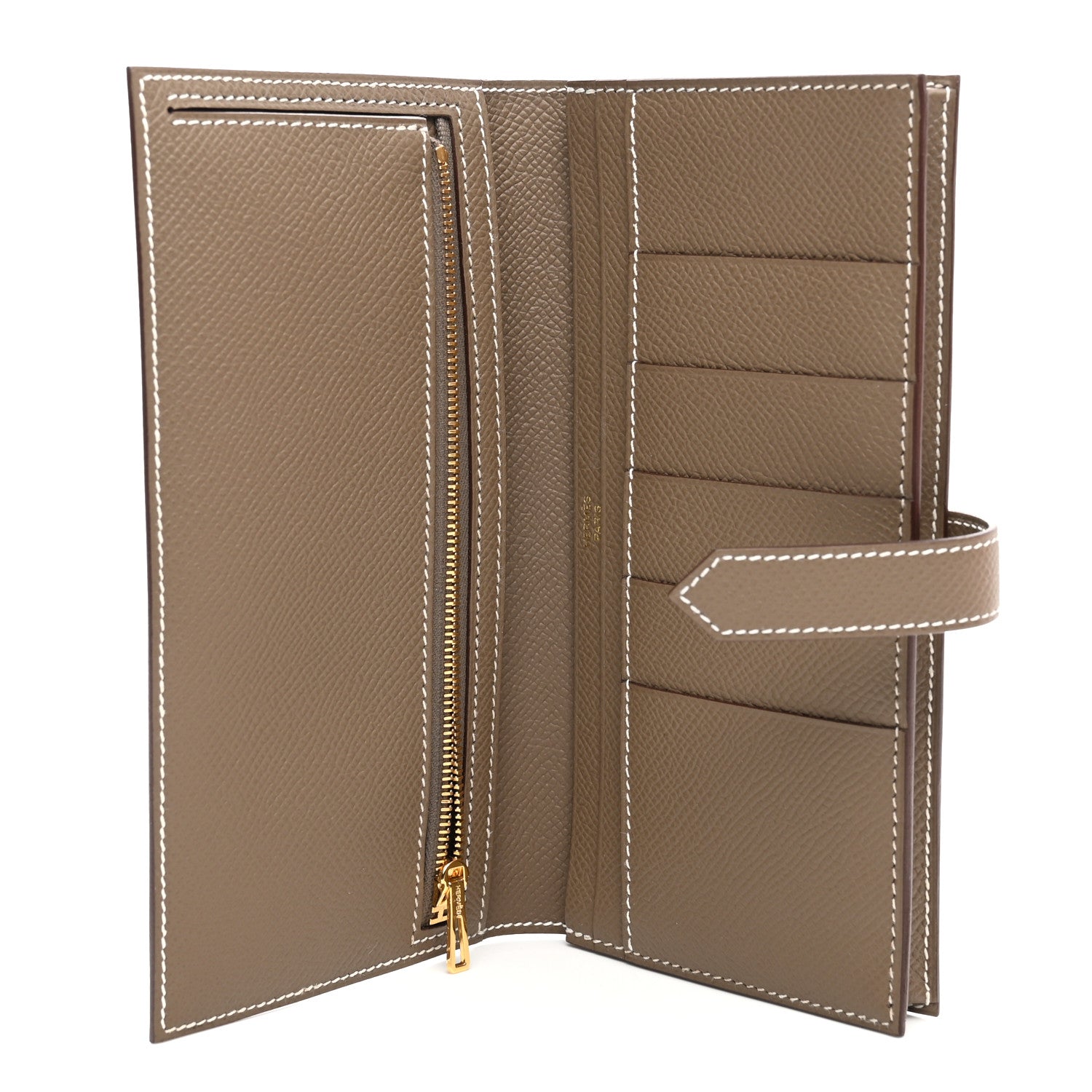 Hermes Epsom Bearn Gusset Wallet Etoupe 5 of 8