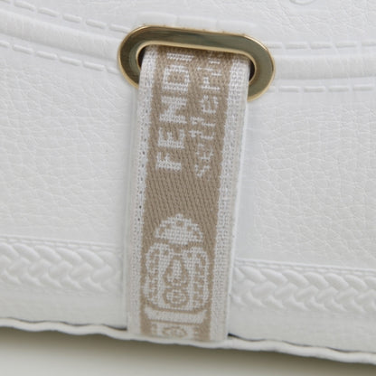 Fendi Calfskin Romano Selleria Borghese Tote White 7 of 13