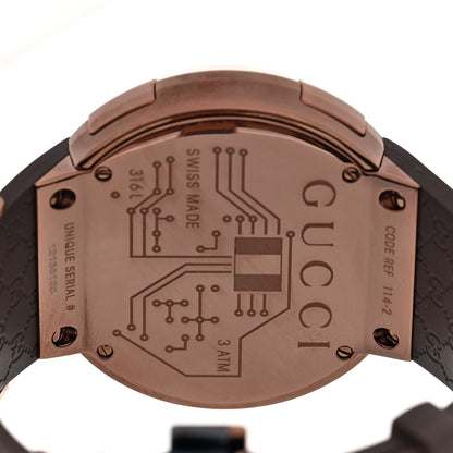 Gucci Stainless Steel Rubber 45mm Digital I-Gucci Watch Brown 4 of 4