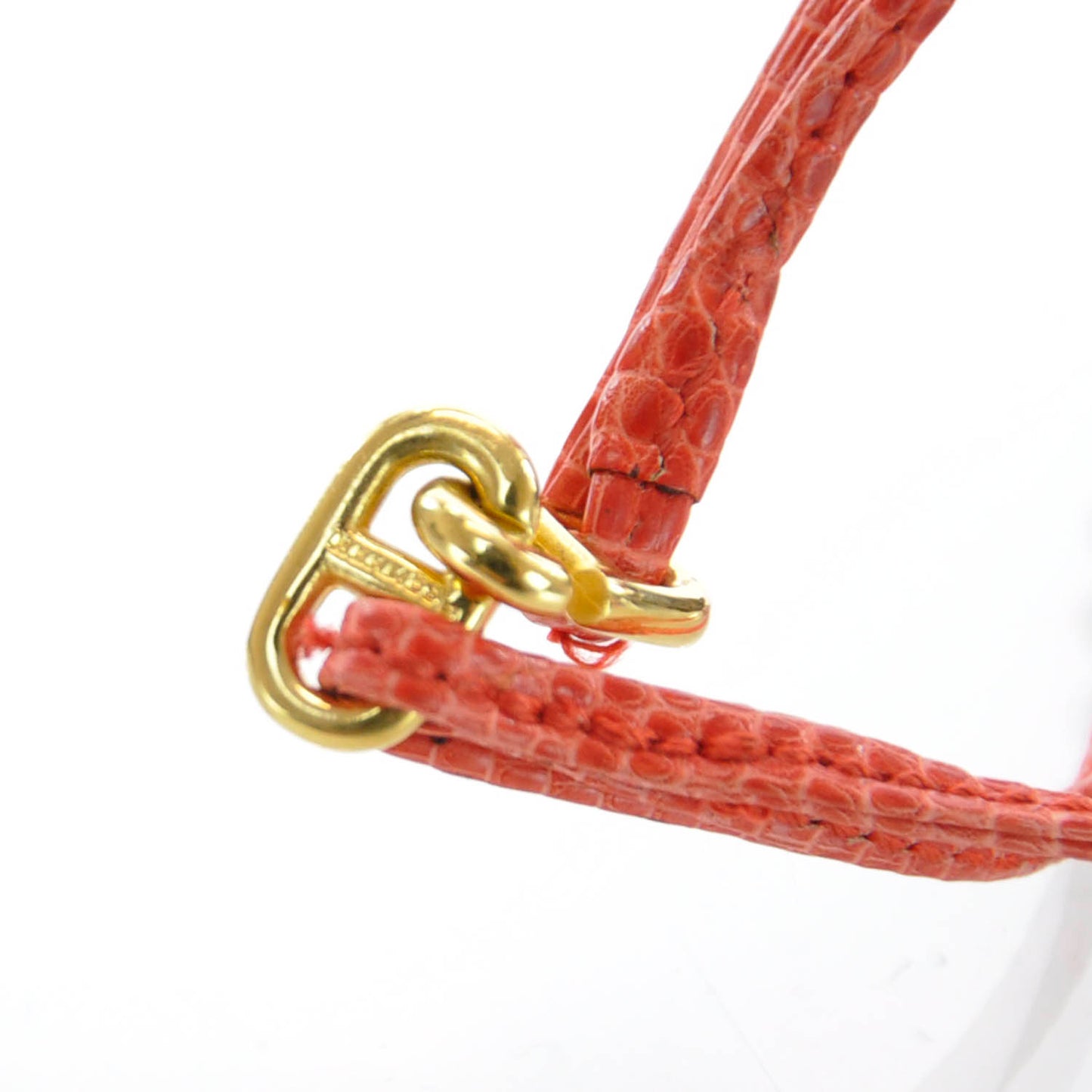 Lizard Vespa Pouch Rouge Moyen