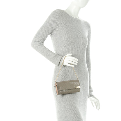 Gucci Patent Microguccissima Dice Chain Wallet Grey Pink 2 of 6