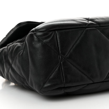Chanel Lambskin Quilted Large Chanel 19 Flap Black 9 of 13
