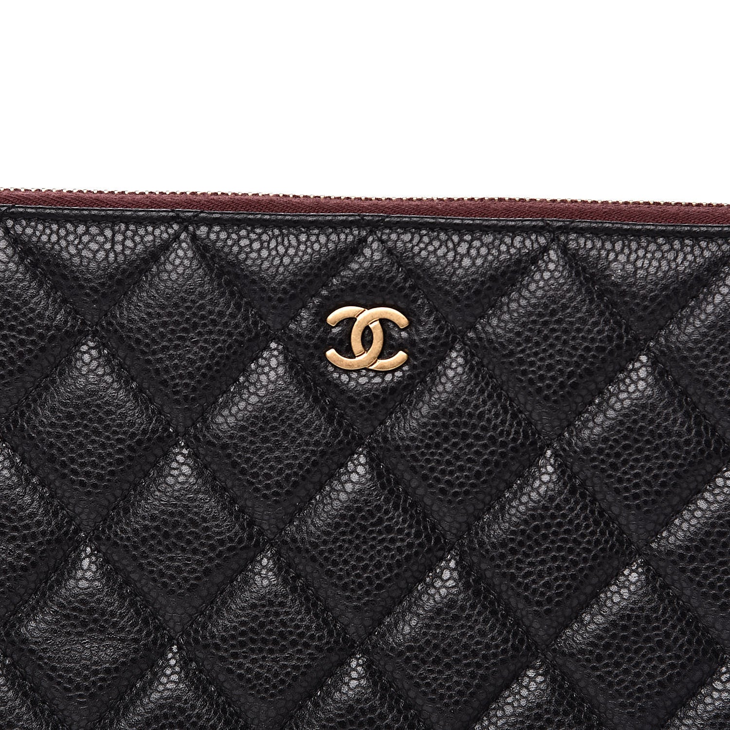 Chanel Caviar Quilted Large Cosmetic Case Black 8 of 10