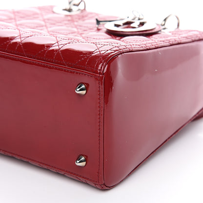 Christian Dior Patent Cannage Medium Lady Dior Red 9 of 10