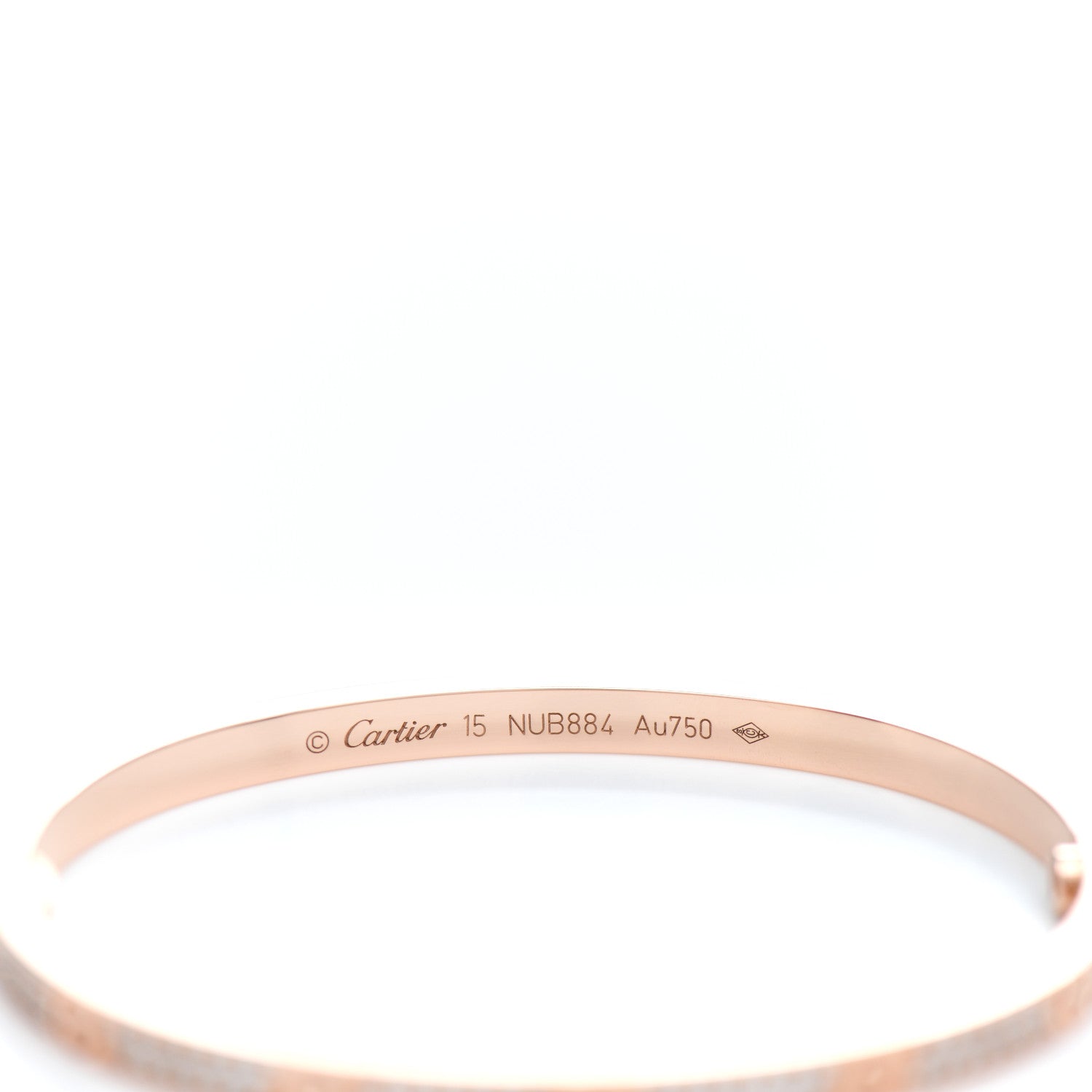 Cartier 18K Pink Gold Diamond Small LOVE Paved Bracelet 15 3 of 3