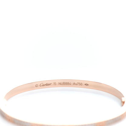 Cartier 18K Pink Gold Diamond Small LOVE Paved Bracelet 15 3 of 3