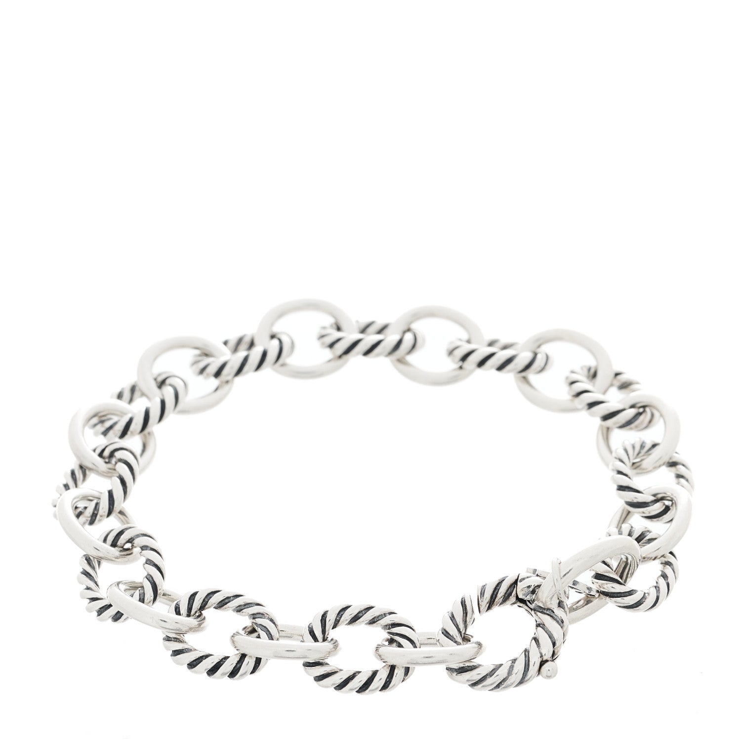 David Yurman Sterling Silver 10mm Medium Oval Link Bracelet 2 of 3