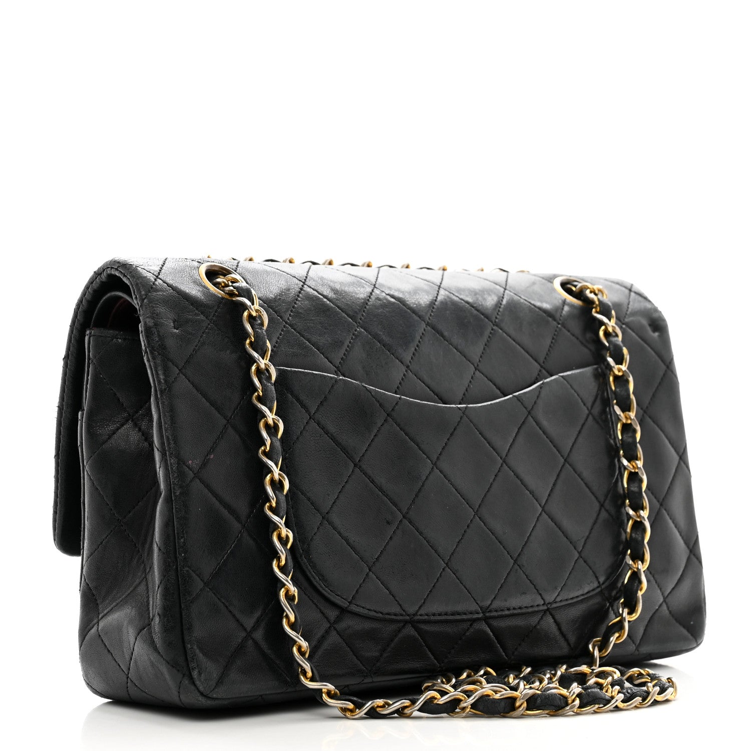 Chanel Lambskin Quilted Medium Double Flap Black 3 of 14