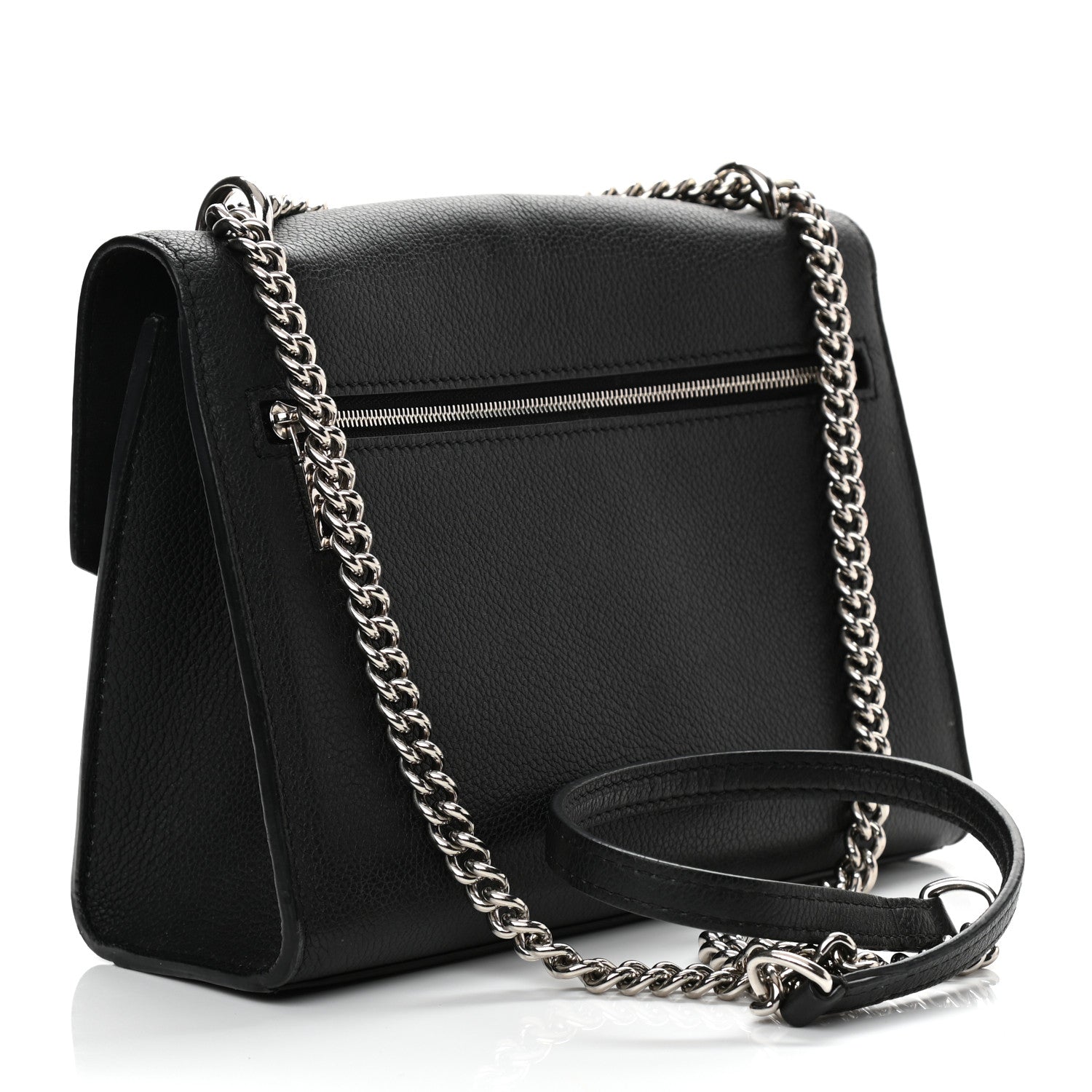 Louis Vuitton Soft Calfskin Mylockme Chain Bag BB Black 3 of 13