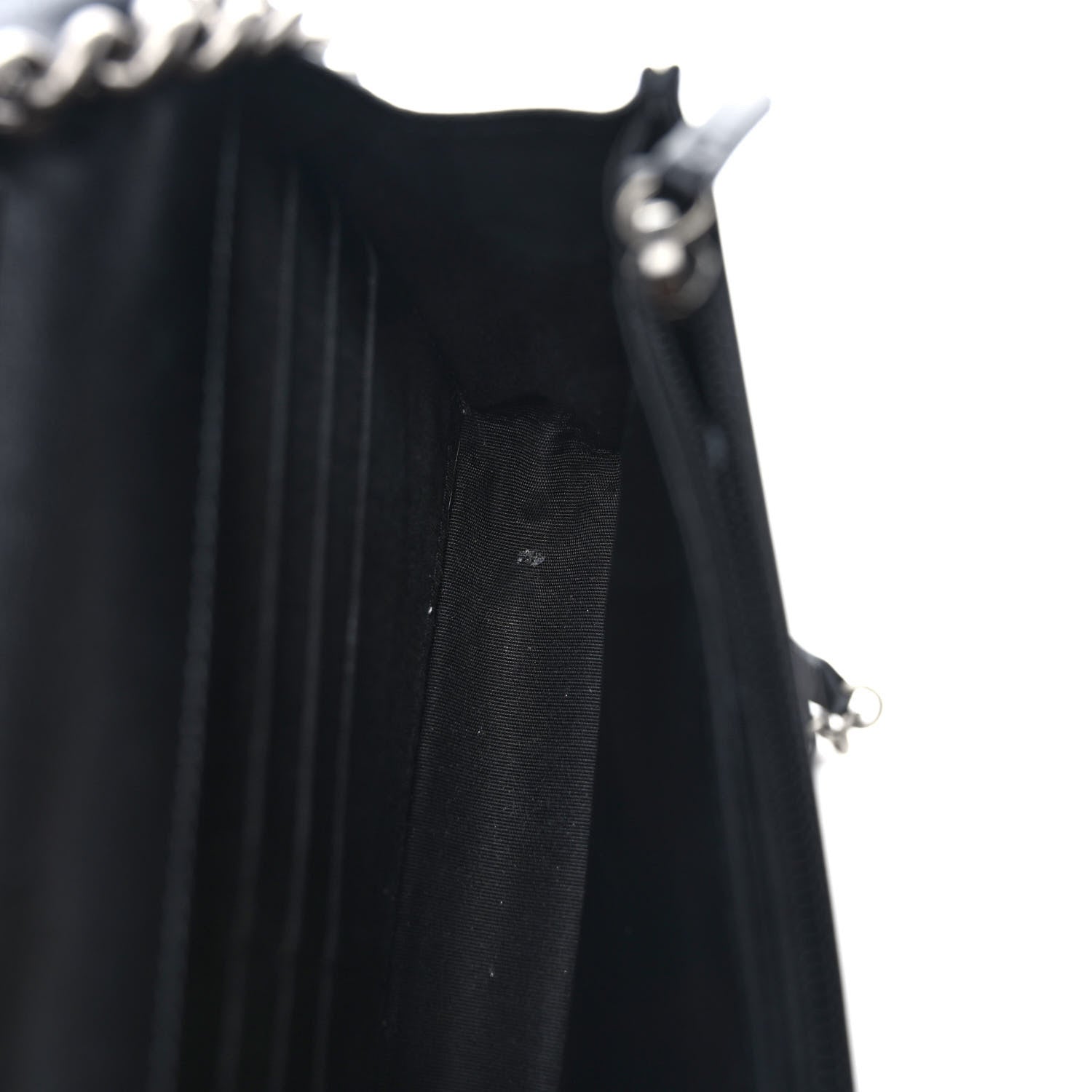 Chanel Caviar Quilted Boy Wallet On Chain WOC Black 11 of 12