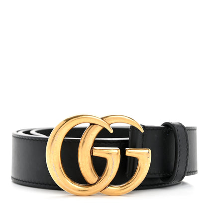 Gucci Calfskin Double G 30mm Belt 80 32 Black 1 of 5