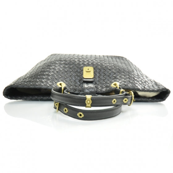 Nappa Intrecciato Large Capri Tote Nero