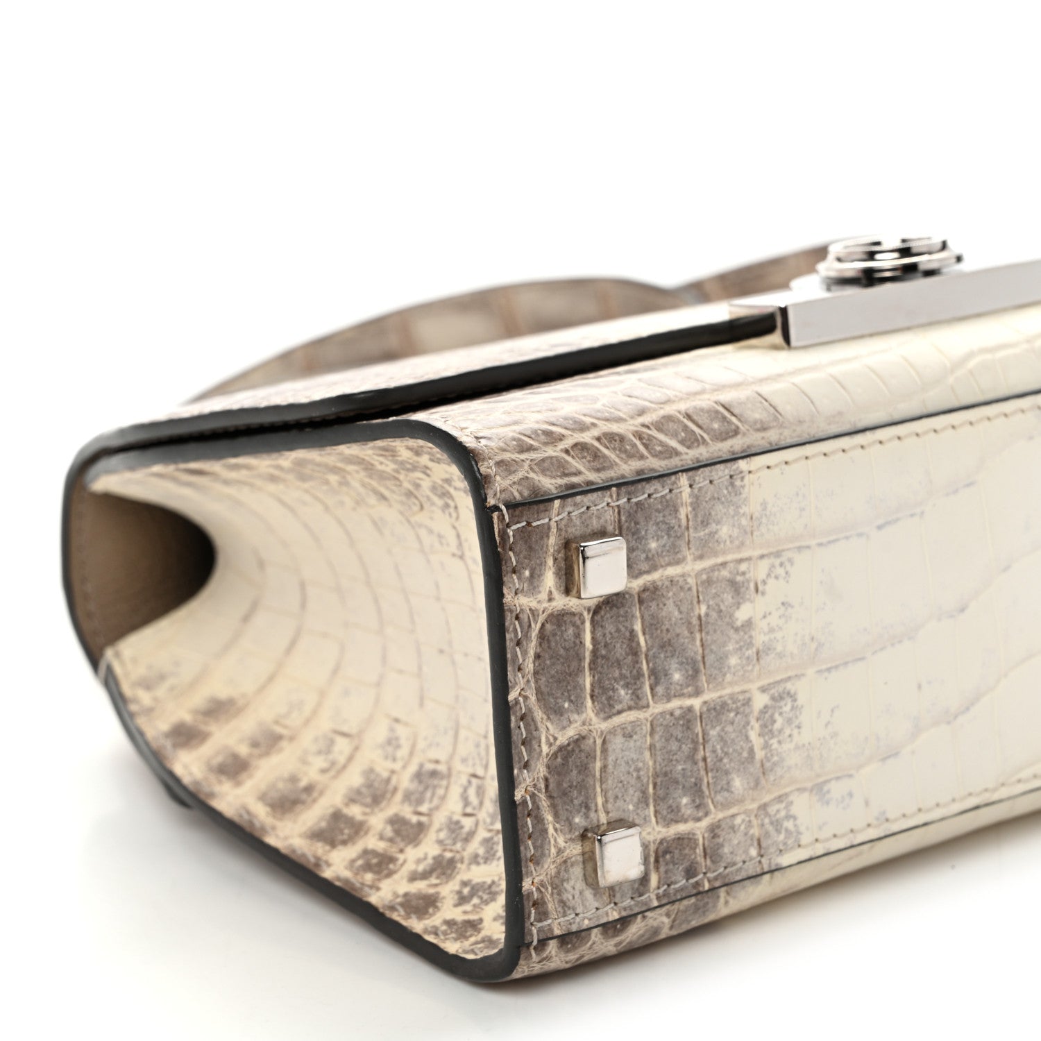 Moynat Niloticus Crocodile Himalaya Rejane BB White 8 of 9