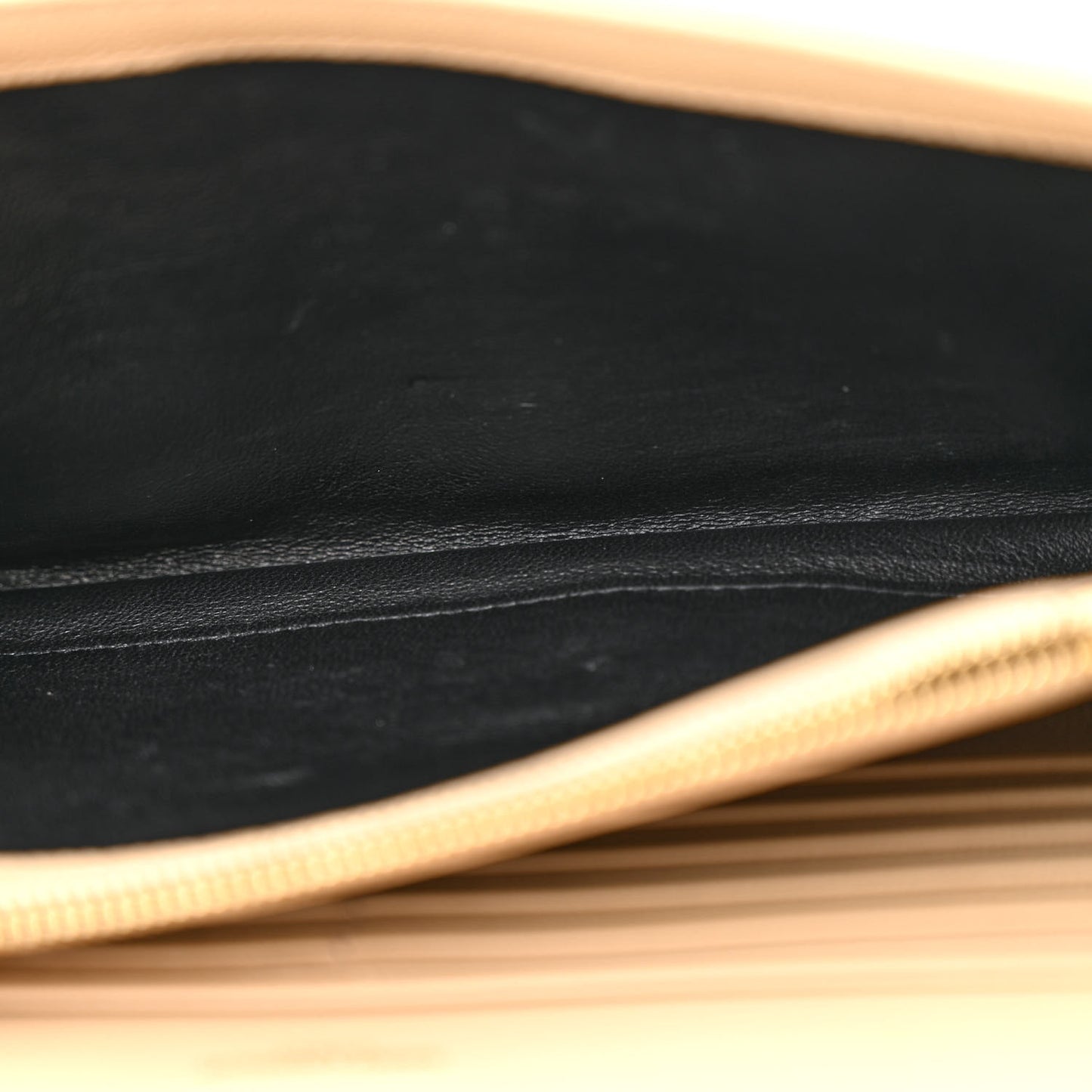 Grain De Poudre Matelasse Chevron Monogram Chain Wallet Nude Powder