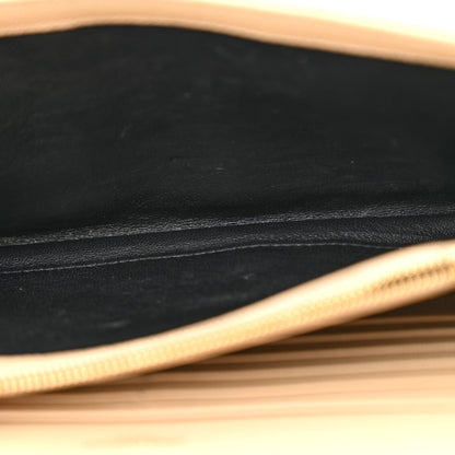 Saint Laurent Grain De Poudre Matelasse Chevron Monogram Chain Wallet Nude Powder 5 of 14