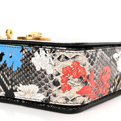Versace Snakeskin Floral Print Tribute Crossbody Bag Multicolor 10 of 10