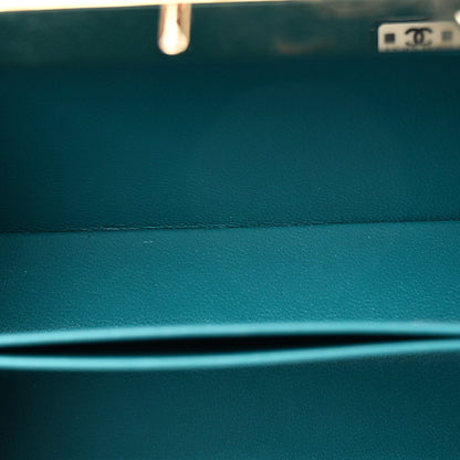 Chanel Lambskin Quilted Pearl CC Vanity Case Turquoise 5 of 11