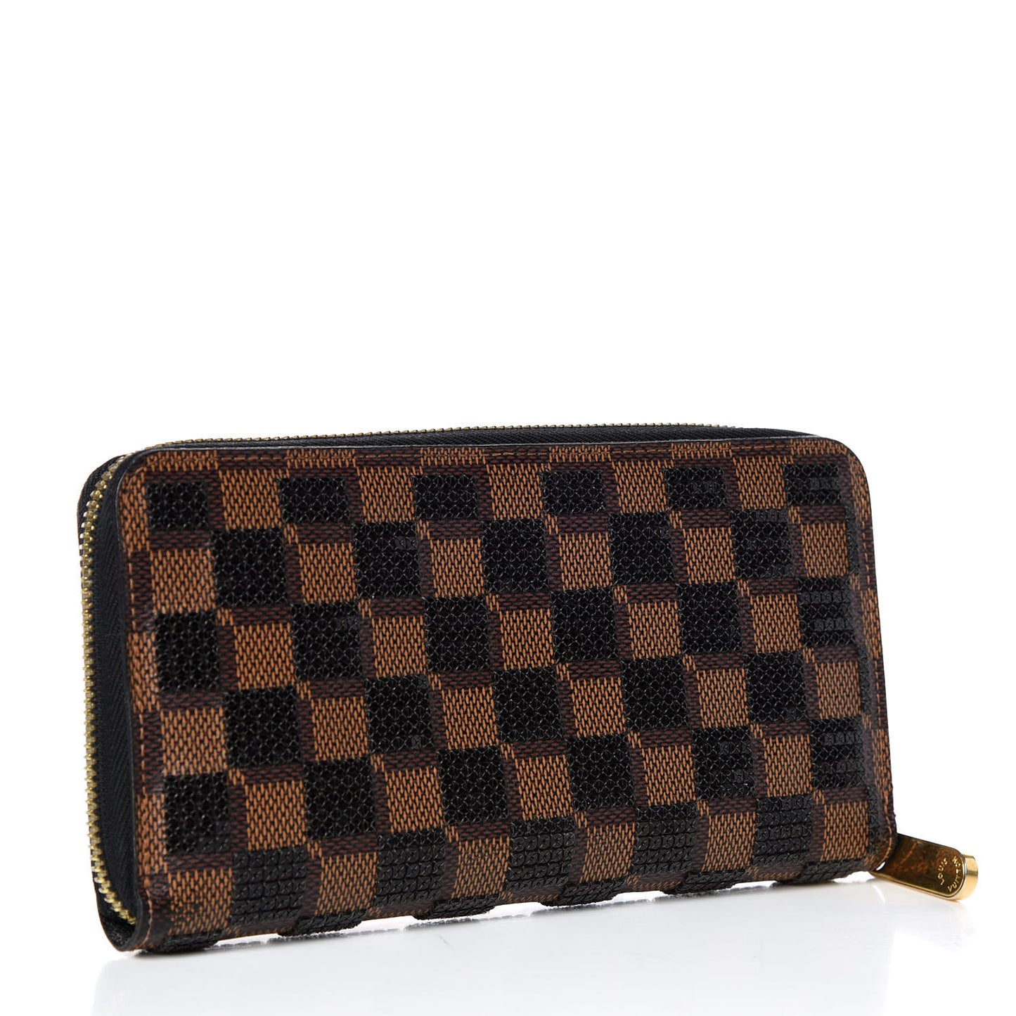 Damier Paillettes Zippy Wallet Black