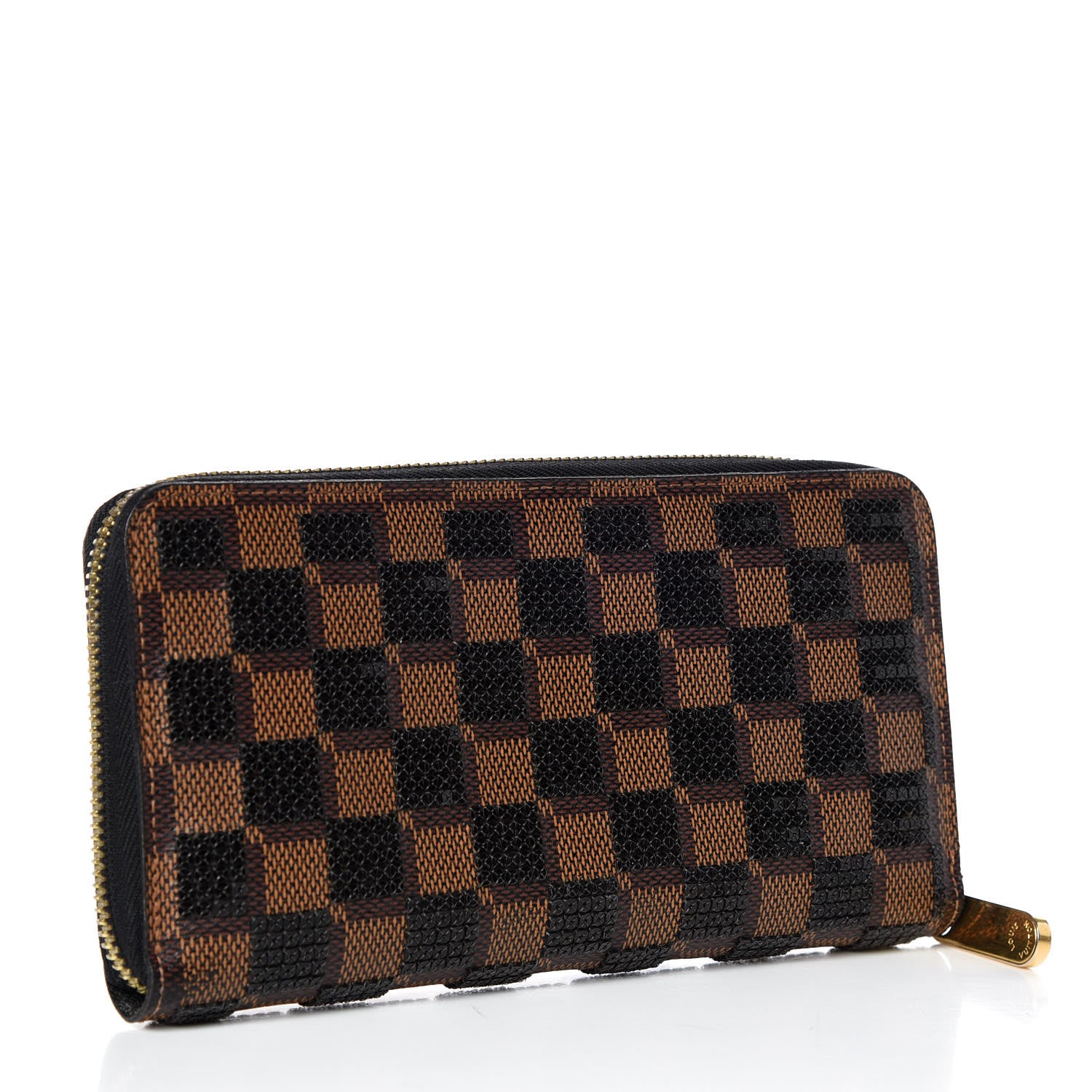Louis Vuitton Damier Paillettes Zippy Wallet Black 3 of 7