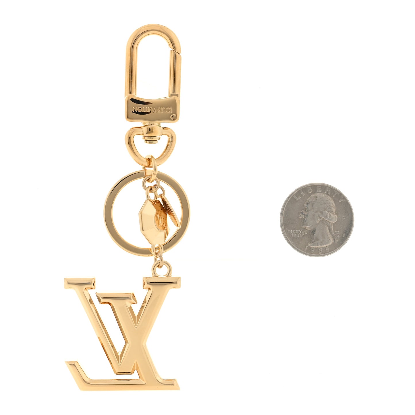 LV Facettes Bag Charm Key Holder Gold