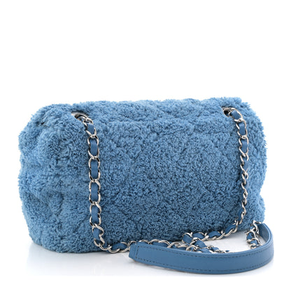 Chanel Lambskin Calfskin Mixed Fibers Quilted Small Flap Blue 3 of 10