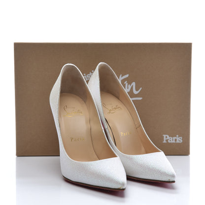 Christian Louboutin Glitter Mini Decollete 554 100 Pumps 36 Glacier 9 of 10