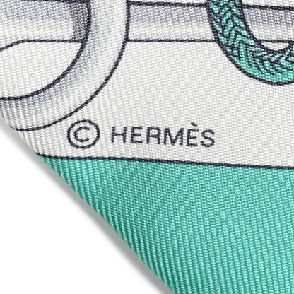 Hermes Silk Cliquetis Twilly Ciel White Menthol 4 of 7