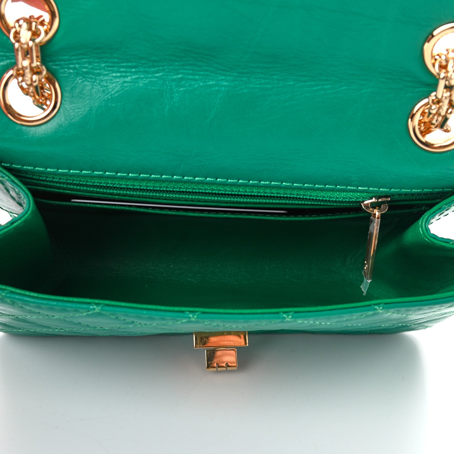 Chanel Aged Calfskin Quilted 2.55 Reissue Mini Flap Green 5 of 9