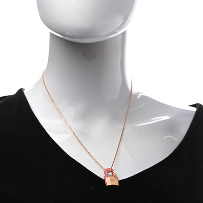 Hermes Swift O'Kelly Pendant Necklace Rose Azalee 2 of 7