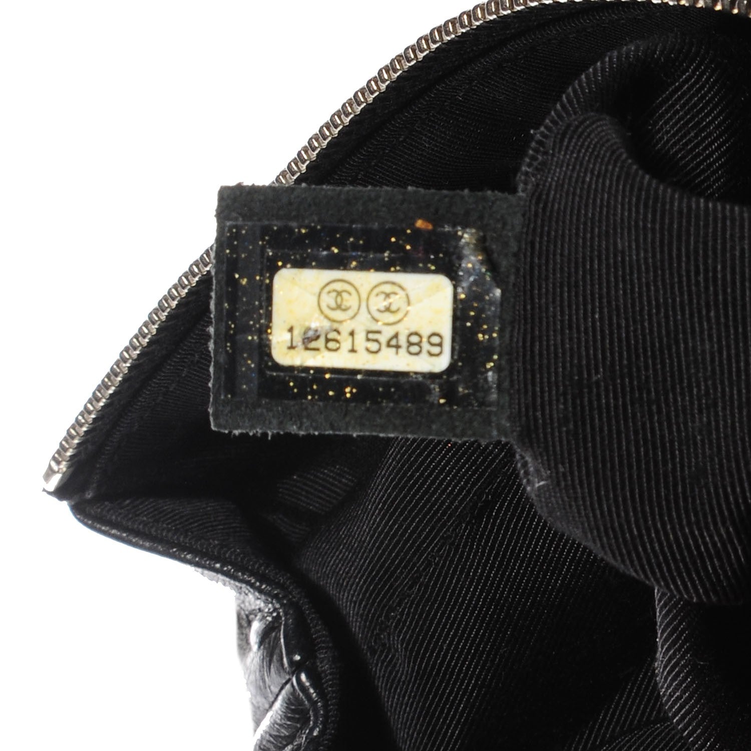 Chanel Lambskin Quilted Medium Cosmetic Case Black 6 of 7