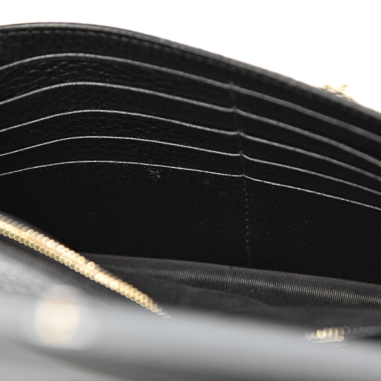 Gucci Dollar Calfskin Medium Betty Chain Wallet Black 8 of 12