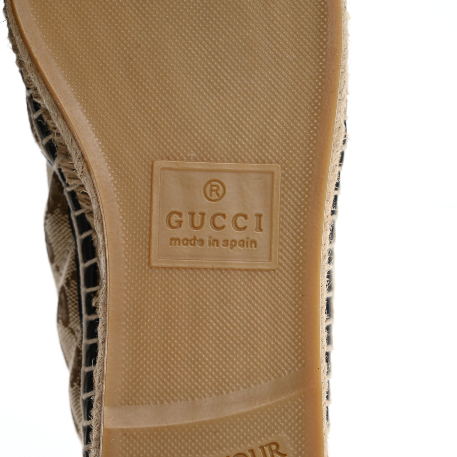 Gucci Monogram Matelasse Diagonal GG Marmont Espadrilles 35 Beige Ebony Black 9 of 14