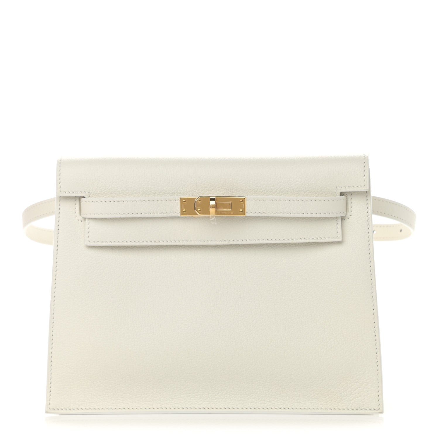 Hermes Evercolor Kelly Danse II Belt Bag White 1 of 11