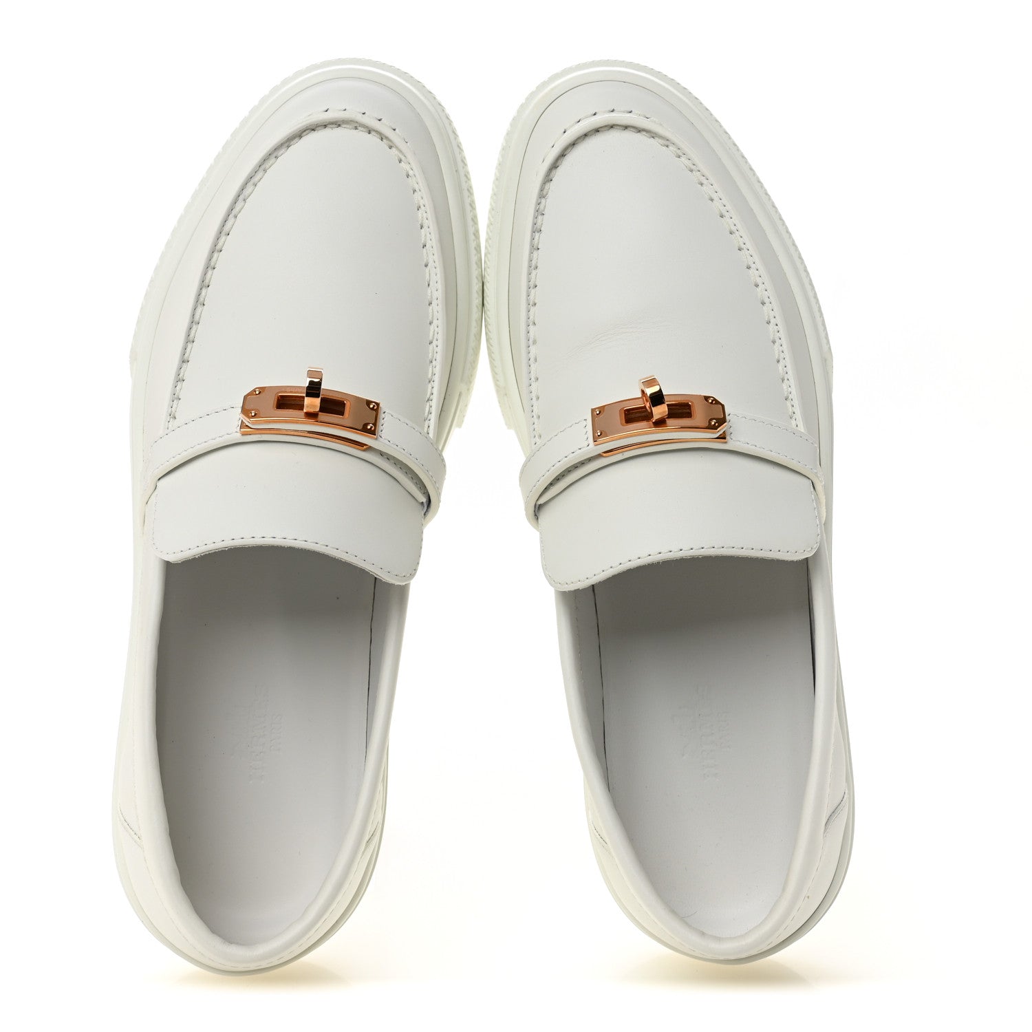 Hermes Calfskin Game Slip On Sneakers 39 White 5 of 9