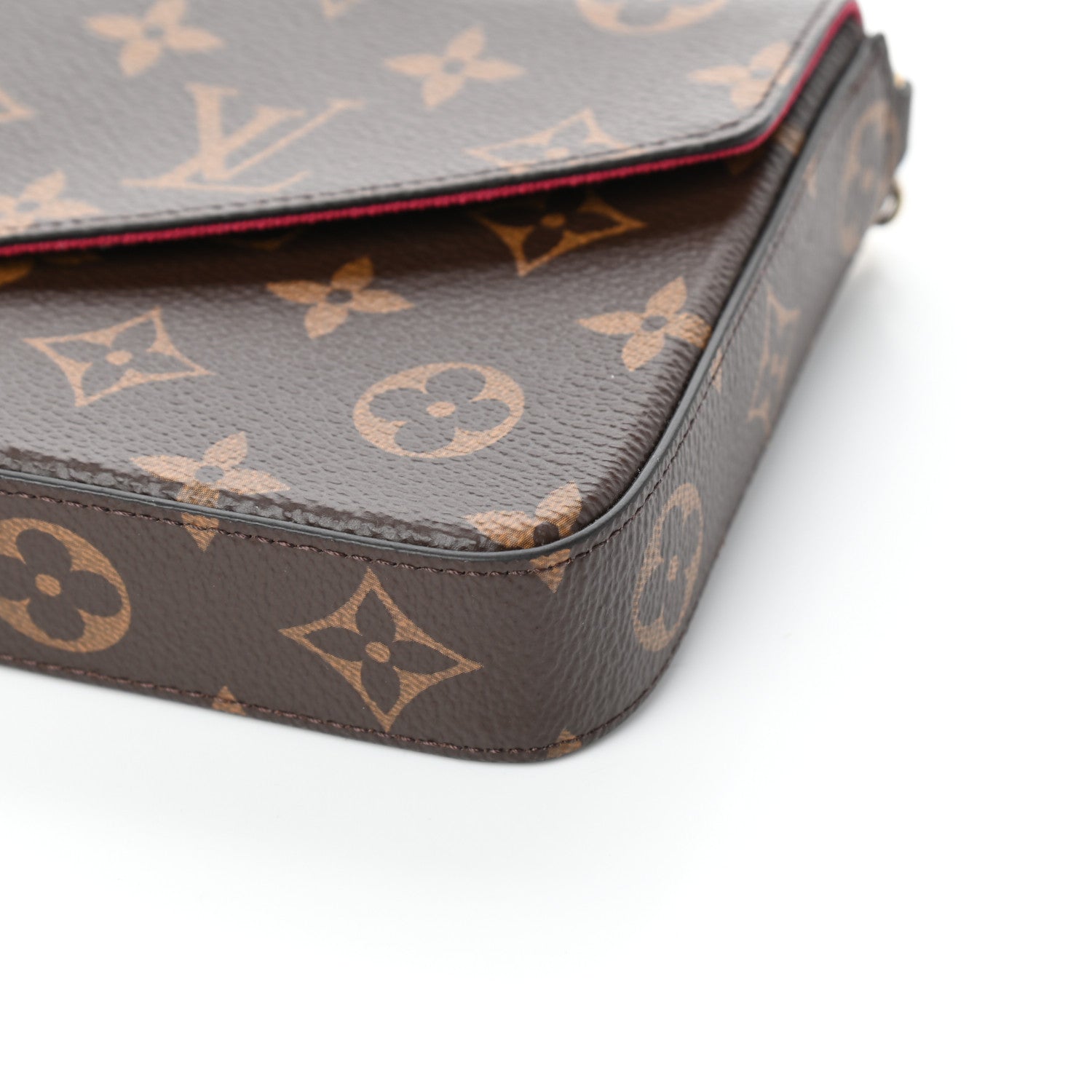 Louis Vuitton Monogram Pochette Felicie Chain Wallet Fuchsia 9 of 9