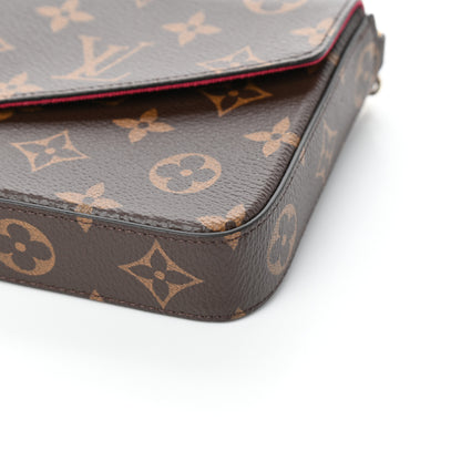 Louis Vuitton Monogram Pochette Felicie Chain Wallet Fuchsia 9 of 9