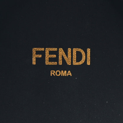 Fendi Vitello Fabric Jacquard FF Fendigraphy 50mm Biker Boots 38 Black Tobacco 8 of 10