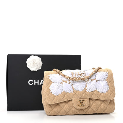 Chanel Tweed Raffia Coco Country Jumbo Flap 10 of 10