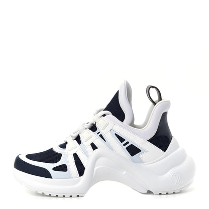 Louis Vuitton Calfskin Technical Nylon LV Archlight Sneakers 41 Marine 3 of 16